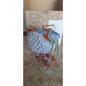 Vintage Patience Brewster Krinkles LLS Blanch White Sheep Christmas Ornament Lrg